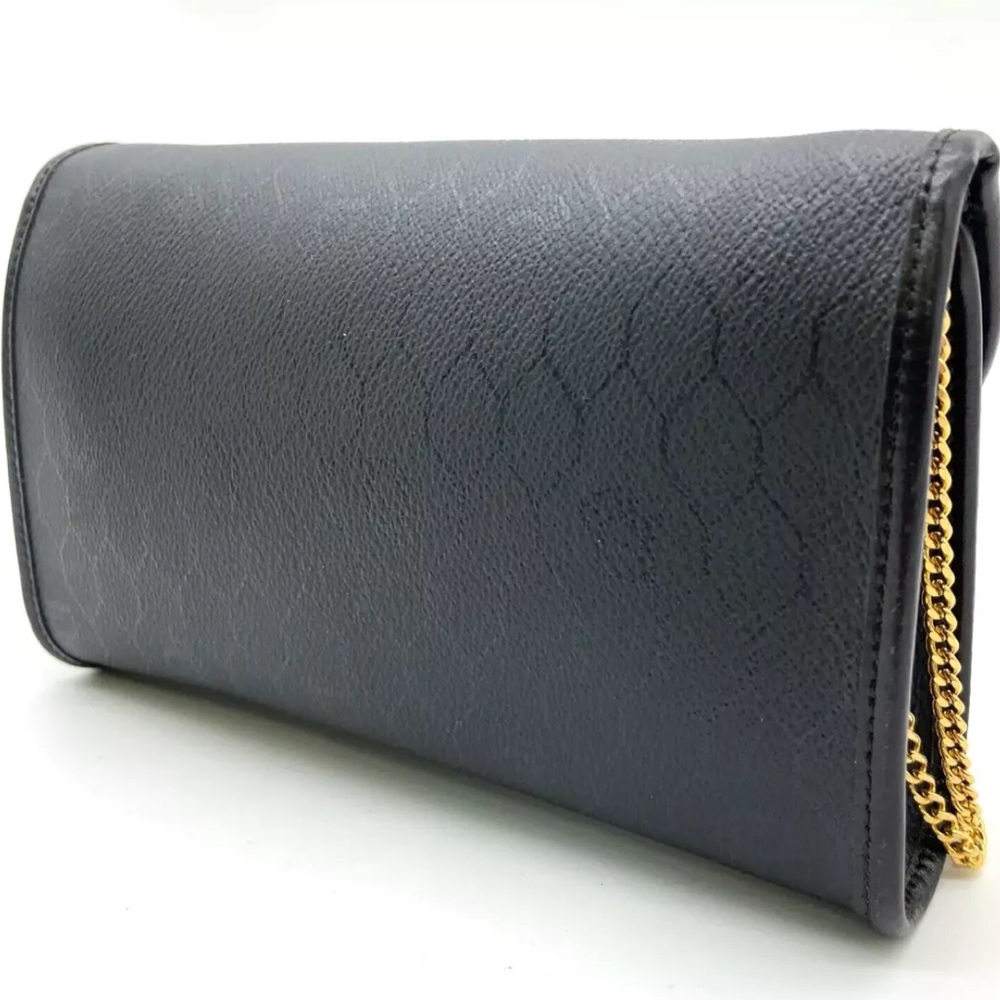 ❌❌SOLD❌❌AUTH Christian Dior CD Chain Honeycomb Leatger Handbag Clutch - Picture 2 of 7